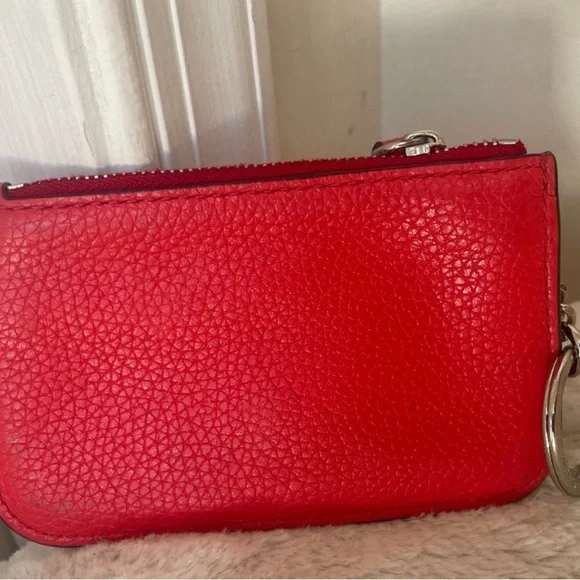 Marc Jacobs Red Leather Key Pouch - Picture 4 of 8